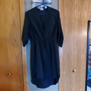 Hi-lo black dress